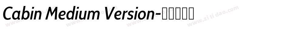 Cabin Medium Version字体转换